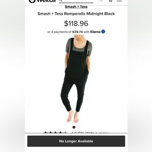 Smash + Tess Black Romperalls